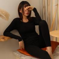 美雅碧自发热保暖内衣女套装打底棉毛衫修身秋衣秋裤超薄线衣线裤