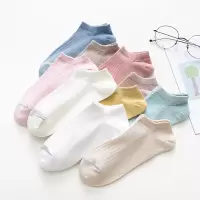 袜子女短袜浅口船袜女棉甜美糖果色韩系防滑春秋夏季薄款ins潮袜