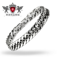 百搭时尚钛钢蛇骨手链男士霸气不色金属韩版学生个性简约潮嘻哈