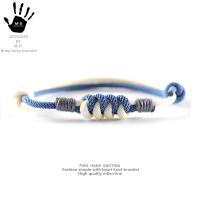 M-D 简约纯手工编织手绳情侣款男女学生本命年吉祥手链潮