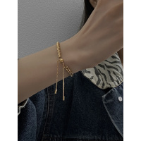 欧美金色麦穗手链女2021年新款潮ins小众设计轻奢高级感钛钢手饰