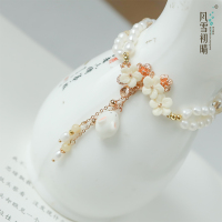 风雪初晴 月桂兔 璎珞耳环双层兔子手串珍珠手链女生女夏简约套系