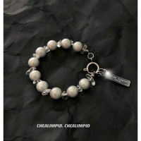 CHEALIMPID/不规则异石设计感反光珍珠钛钢串珠手链潮流小众男女