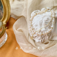 「知更鸟」密西西比 法式复古双层宫廷风巴洛克天然珍珠手链