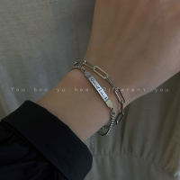 GoodLuck幸运字母手链女潮小众时尚创意个性闺蜜拼接双层链条手镯