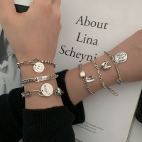 为晚重工泰银复古925纯银手链女ins小众设计闺蜜简约冷淡风链条潮