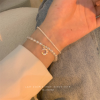 法式轻奢高级感波光粼粼月亮手链女夏ins小众设计两件套手饰气质