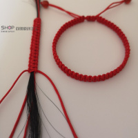 网红抖音同头发手绳男友本命年一缕青丝自编手链女diy材料