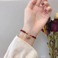 「小樱桃红绳」回馈特惠招桃花天然草莓晶编绳学生闺蜜可爱手链女