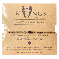 VKIKO[财富]日本天然青金十二星座幸运石细小手链女生饰品