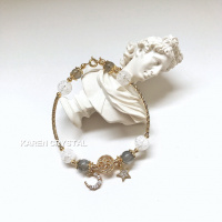 天然月光石水晶手链女招桃花草莓晶星月爱情手串ins小众设计