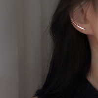 U形耳钉女纯银2021年新款潮耳钉简约冷淡风耳环小众设计感耳饰品