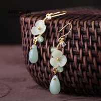 古风旗袍简约耳环女搭配汉服耳坠气质耳夹2021耳饰复古配饰国风夏