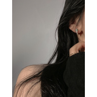 蛇形锆石耳圈耳环耳钉小众设计感高级耳饰女韩国气质网红2021年新