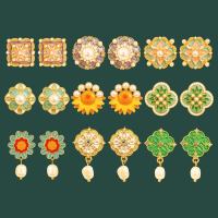 复古宫廷珍珠耳饰银针花瓣花朵耳钉设计气质耳环冷淡耳夹女式mm