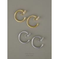 无耳洞必入 经典简约高级风欧美金属耳圈蚊香盘耳夹通勤百搭耳饰