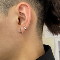 卡 简约个性嘻哈纯银耳钉男士潮ins高级感小众设计轻奢耳饰品女