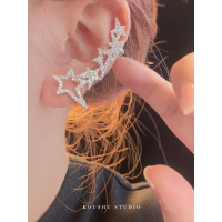 KOUSHU蔻述 | ins百搭五角星不对称一对耳钉微镶耳饰