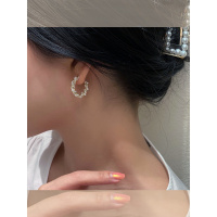 韩国东大nyunyu饰品高级感珍珠耳环女银针气质耳钉时尚耳圈仙