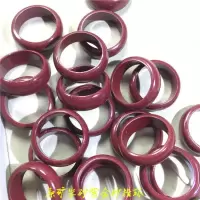 天然朱砂戒指男女紫金沙原石粉辟邪饰品鼠年本命年红指环
