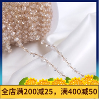 14K包金真金保色切角锆石小桃心链条爱心链子diy手工饰品配件材料