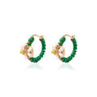 7CHEN 欧美缠绕感花朵耳环戒指高级个性时髦设计感饰品指环耳饰