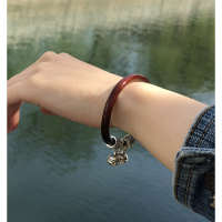 西藏天然鸡血藤手镯女男款野生藏银情侣转运辟邪个性民族风木饰品