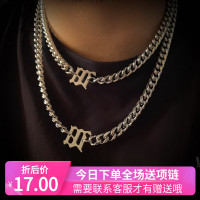 rich brian七哥同款嘻哈古巴项链钛钢不色男女个性潮流百搭饰品