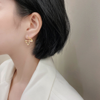 不规则哑光金属风耳环女2021年新款潮百搭耳钉时尚气质网红耳饰品