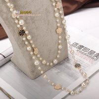 毛衣链女长款韩国时尚珍珠挂链饰品欧美夸张气质装饰项链流行挂件