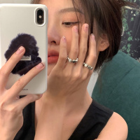 馨帮帮 笑脸戒指学生时尚复古戒饰食指戒首饰尾戒饰品女