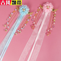 中国风儿童飘带发夹古风发卡花朵小女孩公主饰品女童发饰宝宝头饰