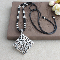 复古毛衣链长款2021年新款时来运转项链女四方来财百搭民族风饰品