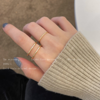 竹节开口可调节戒指欧美轻奢高级感随形指环气质简约百搭手饰品潮