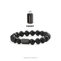 简约黑玛瑙手链男潮韩版小众情侣手串女手饰品刻字纪念送男友