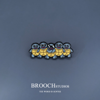 BROOCH 墨镜杰尼龟胸针宝贝王瑞饰品日韩卡通动漫憨八龟滴油徽章