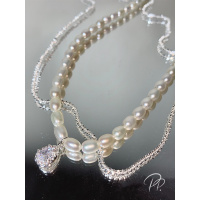 PP饰品 意大利手工项链女轻奢小众颈链气质巴洛克珍珠复古锁骨链