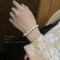 巴洛克珍珠手链女法式复古气质网红高级感手镯ins小众设计手饰品