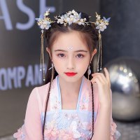 汉服头饰儿童古风蝴蝶发饰唐装发夹流苏步摇套装古装头花饰品发梳