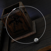 复古镂空转运珠项圈项链锁骨链短项链苗泰银女款原创民族风饰品