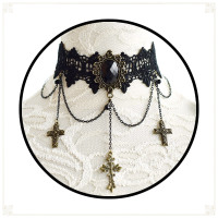 原宿暗黑系洛丽塔Lolita朋克哥特Gothic链条lo项链锁骨饰品