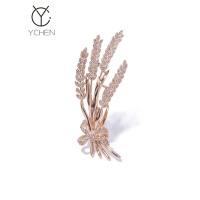 教师节个性金色大麦穗胸针女高档西装配饰别针毛衣装饰品潮