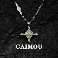 CAIMOU饰品 宇宙星球项链男女ins嘻哈潮小众设计感简约配饰锁骨链