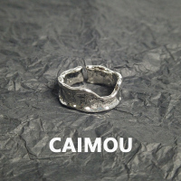 CAIMOU饰品 食指戒指情侣合金男女ins潮流小众设计冷淡风高级指环