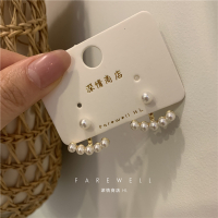 推荐~925纯银耳钉女2021新款气质珍珠耳环简约小巧百搭耳饰品潮