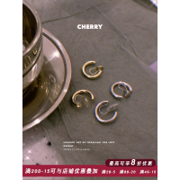 简约圆环无耳洞耳夹女ins欧美冷淡风小众蚊香盘C型圆圈耳环耳饰品