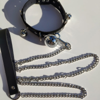 choker爱心饰品颈带性感PU皮项圈个性铃铛颈链锁骨链女项链牵引绳