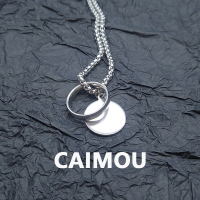 CAIMOU饰品 王一博同款钛钢项链女男生潮2021不色ins嘻哈锁骨链