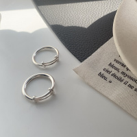 豌豆饰物 古法纯银线条缠绕戒指女ins潮小众设计食指戒复古可调节