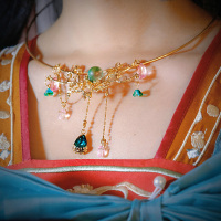 古风遇见神鹿项圈配饰瑶瑶同款发饰古装汉服坦领襦裙日常百搭饰品